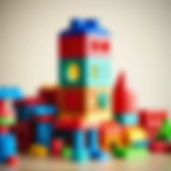 Colorful building blocks for creative play