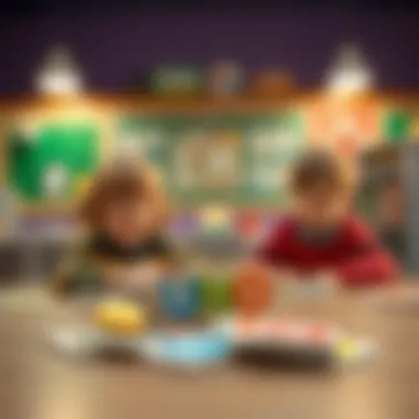 An educational setting where children learn strategy through Uno special cards