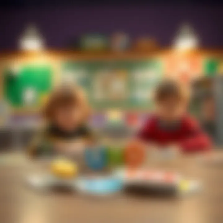 An educational setting where children learn strategy through Uno special cards