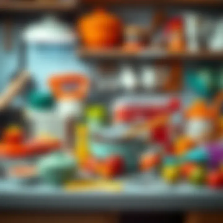 Diverse Collection of Kitchen Toys Variety of kitchen toys displayed
