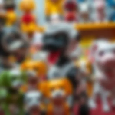 Diverse Selection of Robotic Dogs Various types of toy robotic dogs displayed in a colorful setting