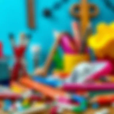 Vibrant art supplies for creative expression