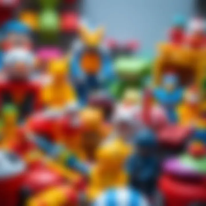 Vibrant toy assortment for children's development