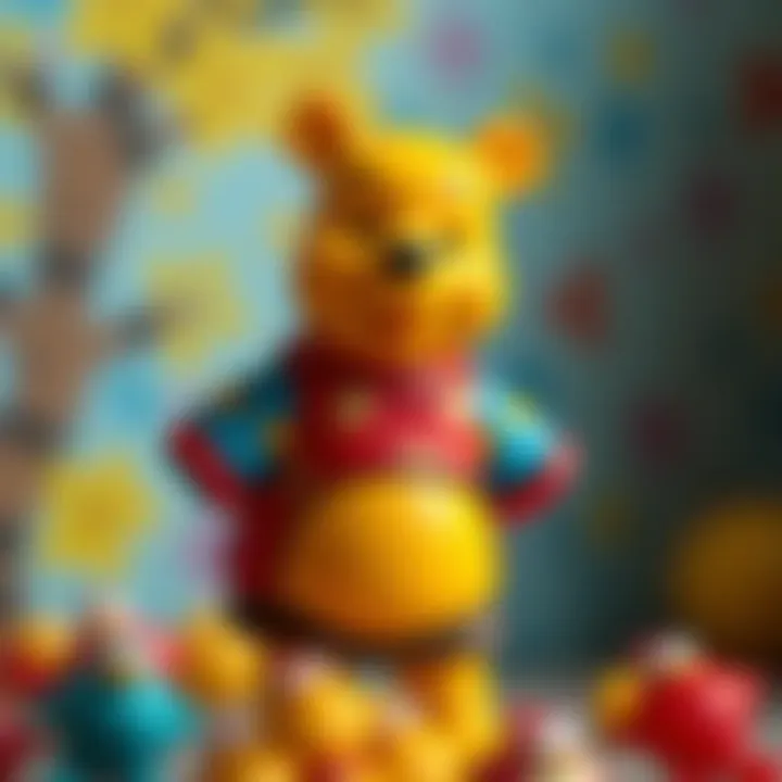 A vibrant Winnie the Pooh t-shirt with colorful designs.