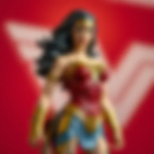 Iconic Wonder Woman costume illustration