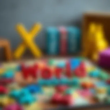 Colorful word puzzles enhancing vocabulary