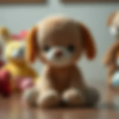 Illustration showcasing the motor skill benefits of plush toys