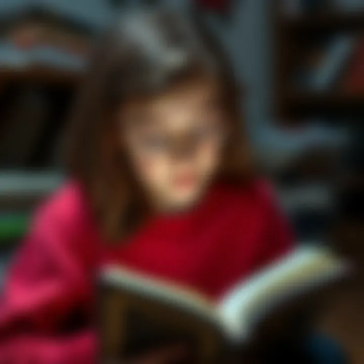 A young teen engaged in reading a captivating book